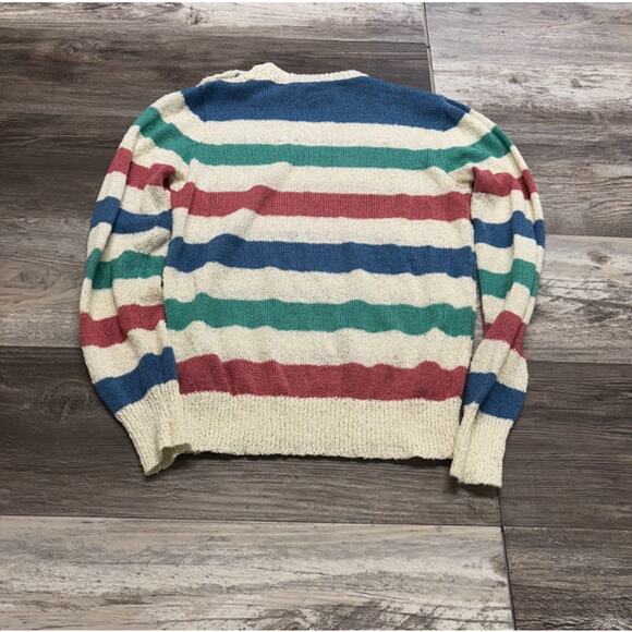 Vintage  80s Jantzen Colorful Womens M Crewneck Pastel Preppy Knit Cozy Sweater - Picture 4 of 10